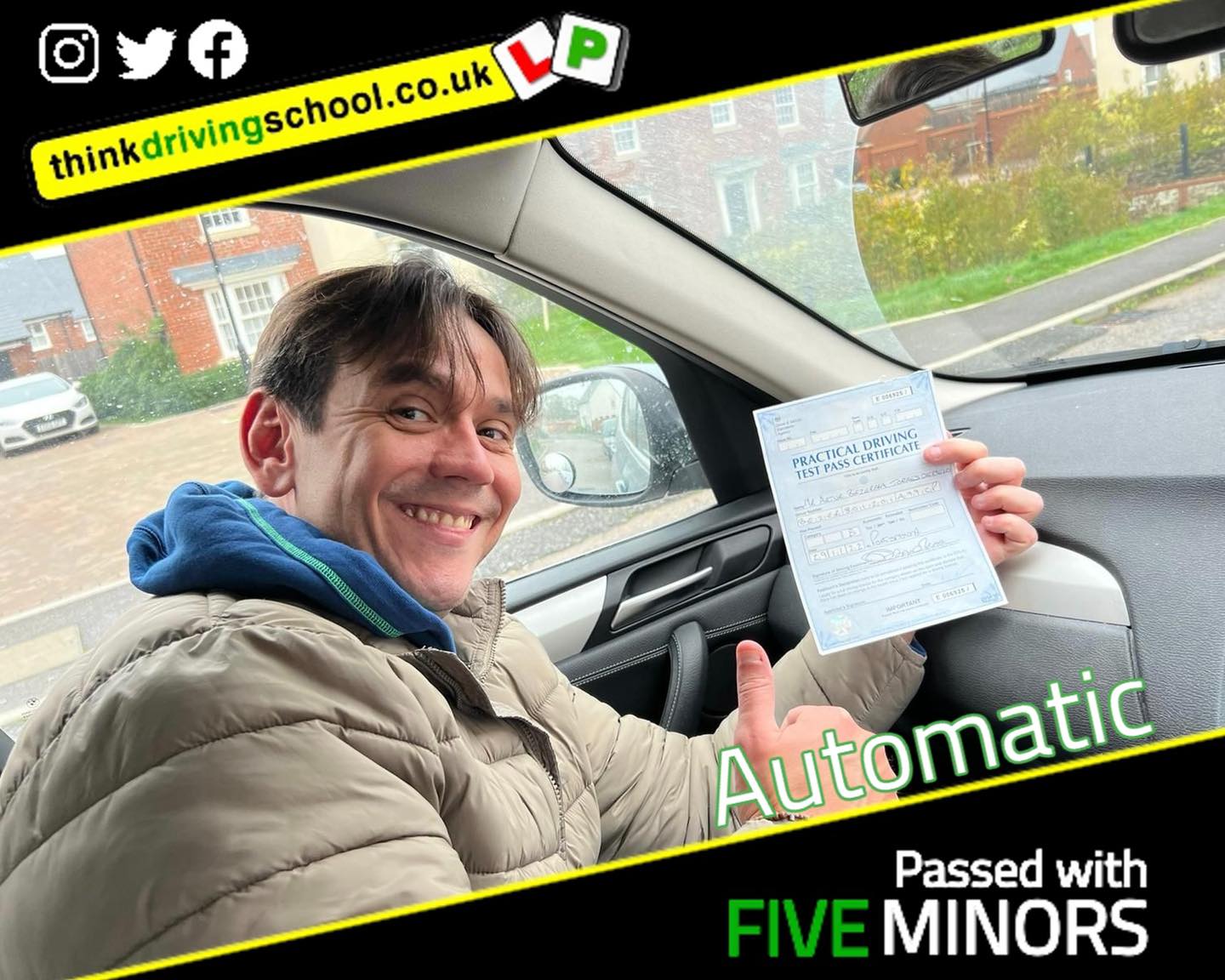 Paul Passed with driving instructor Scott Clements from Alton in July 2022 Automatic