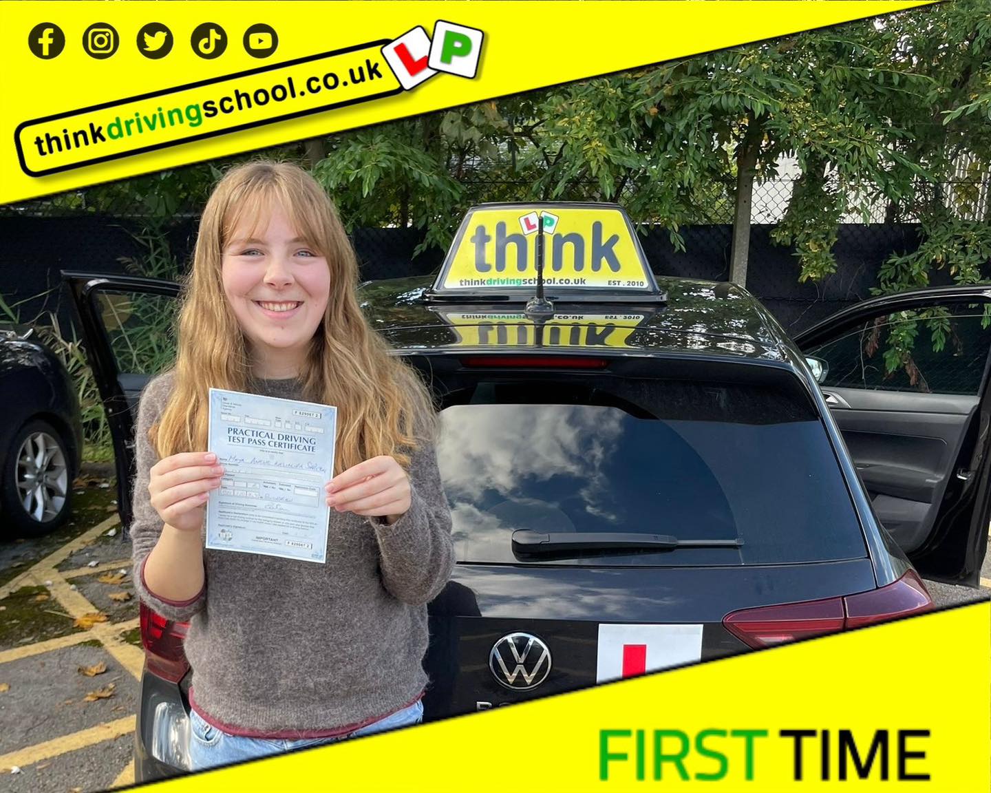Passed with think driving school October 2024 and left this 5 star review