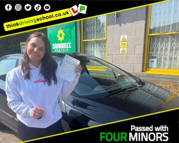 Passed with think driving school September 2024 and left this 5 star review