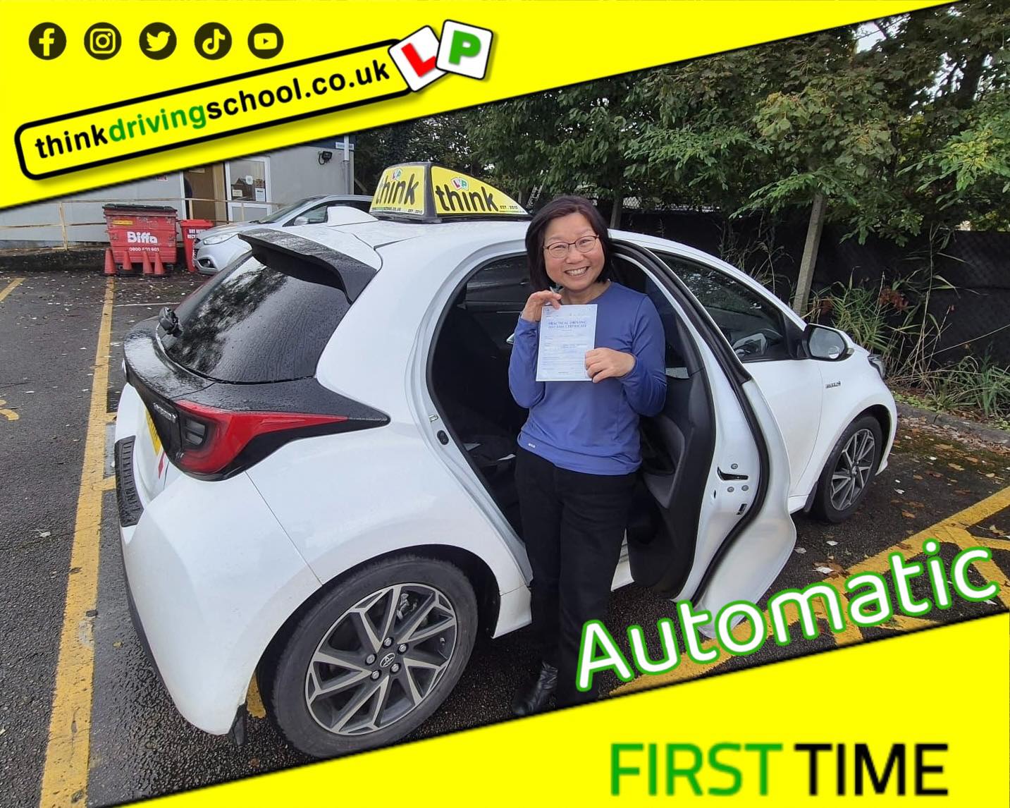 Passed with think driving school September 2024 and left this 5 star review