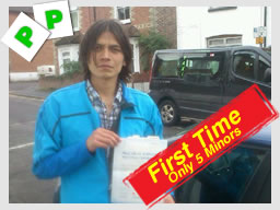 luis from woking passed with jamie cole from think drivng school 