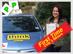 Happy think driving school learner on the day they passed 