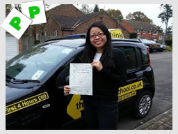 Happy think driving school learner on the day they passed 