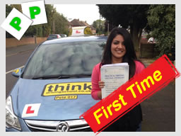 Arti from Frimley passed first time with pete at think driving school