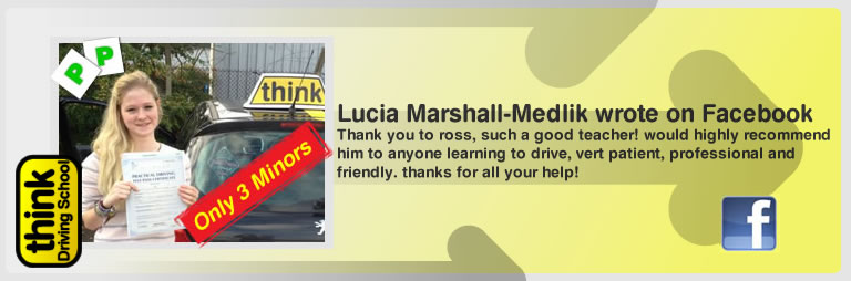Lucia marshall-medlik left this awesome review of think driving school's ross dunton adi
