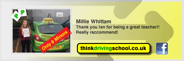 Milie Whittam passed with ian weir from alton driving school