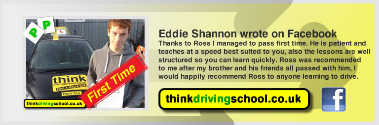 Eddie Shannon passed with Ross dunton adi from guildford driving school