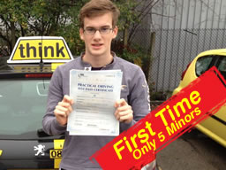 Happy learner that passed in 2012 with think drivng school