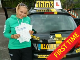 Happy learner that passed in 2012 with think drivng school