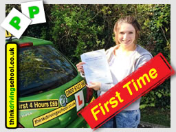 tahsa from bordon  passed with drivnig instructor from alton ian weir ADI