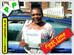 passed after driving lessons Chertsey Jamie cole think driving school in Chertsey