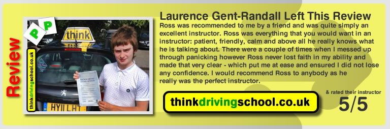 Eloise McDermot left this awesome 5 star review of high wycombe driving instructor adam iliffe