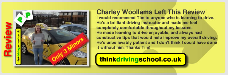 charley woollams left this awsome review of driving instructor tim price bowen