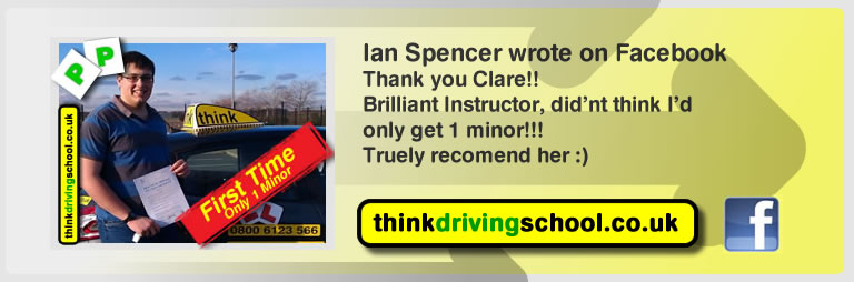 ian spencer left this 5 star review of clare ratcliff driving instructor alton