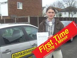 lukasz passed first time at farnborough drivng test centre after lessons with martin hurley
