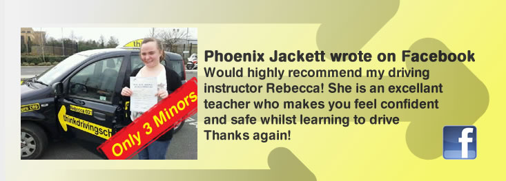 phoenix jackett left a 5 star review of rebecca gaywood from think drivng school