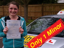 meghan from alton passed at winchester test centre after drivng lessons with clare ratcliffe ADI