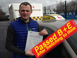 ben from walters ash passed B+E after switiching from another instructor