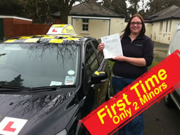 hannah passed with driving instructor pete labrum