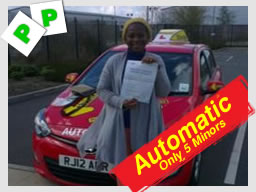 juliett passed her automatic driving test with think driving schools allen stanley