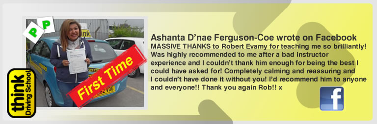 Ashanta D'nae Ferguson-coe Passed with think drivnig school and left this awsome review of robert evamy