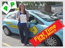 Well Done to Meghan from Whitehill who passed her driving test today with wendy@think, FIRST TIME with only 5 minors!!