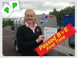 Sarah from Newbury passed B+E Trailer Lessons, Hampshire, Surrey, High Wycombe