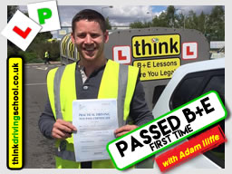 Passed with think driving school in July 2017 B+E Trailer lessons 