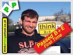 dom from newbury passed his B+E trailer test with adam iliffe 