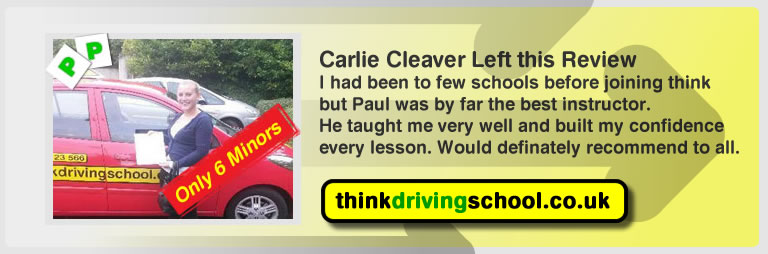 Carlie Cleaver passed with driving instructor Paul Power and lef this awesome review of think driving school 