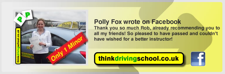 Polly Fox passed with rob evamy from bordon driving school