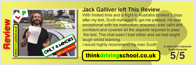 Paul Passed B+E  with driving instructor Scott Clements from Waterlooville, Havant