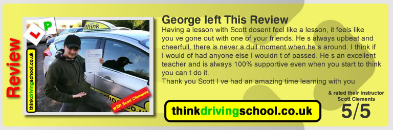 Paul Passed B+E  with driving instructor Scott Clements from Waterlooville, Havant