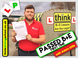 Passed with think driving school in November 2017 B+E Trailer lessons 