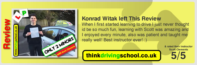 Paul Passed B+E  with driving instructor Scott Clements from Waterlooville, Havant