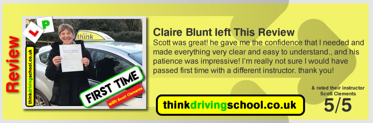 Paul Passed B+E  with driving instructor Scott Clements from Waterlooville, Havant