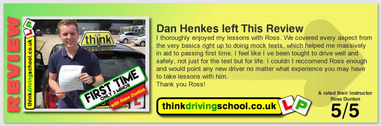 Passed with think driving school in July 2018 and left this 5 star review