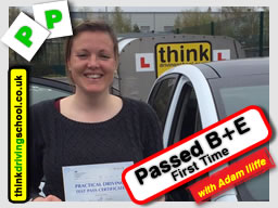 Passed with think driving school in May 2016 B+E Trailer lessons 