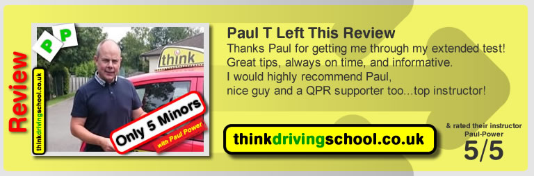 Paul T from Watford driving lessons Watford  think driving school