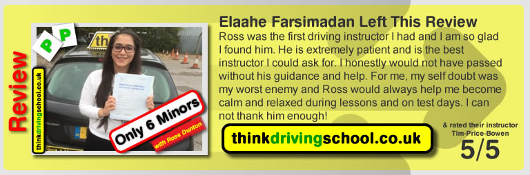 Passed with think driving school in October 2015