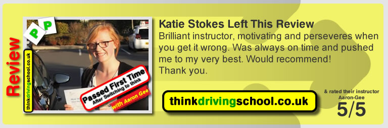 Great Review of  Aaron Gee driving lessons LLanfairpwll & Bangor think driving school