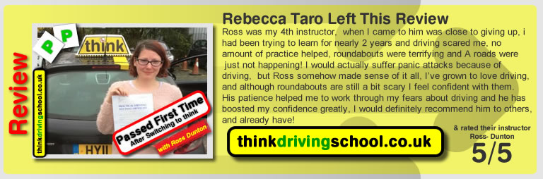 Elaahe Farsimadan passed with ross dunton from guildford driving school after doing an intensive driving course
