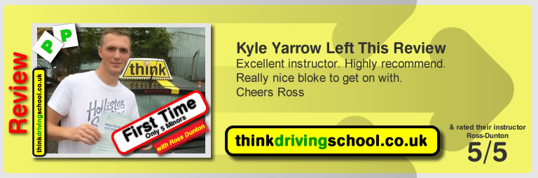 Passed with think driving school in November 2015