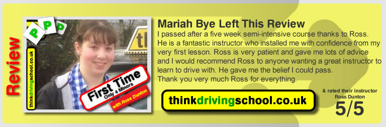 Passed with think driving school in March 2016