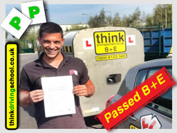 Passed with think driving school in March 2015 B+E Trailer lessons 