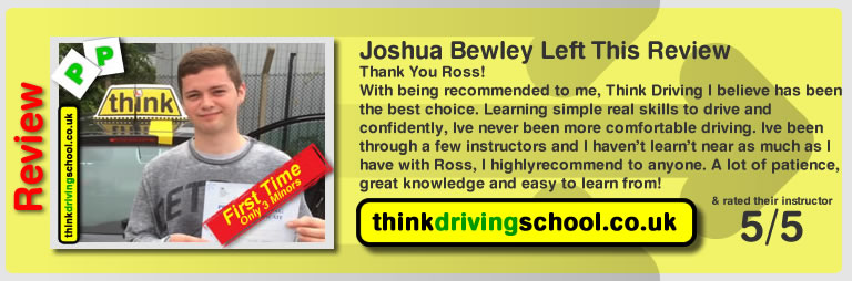 Passed with think driving school in september 2014