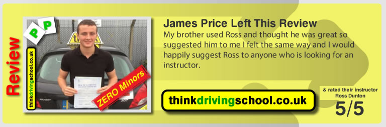 Passed with think driving school in october 2014