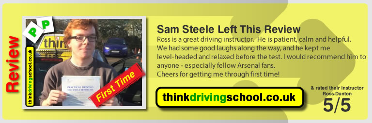 Passed with think driving school in January 2015