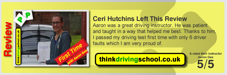 great review of Aaron Gee Llanfairpwll & Bangor Drivng instructor