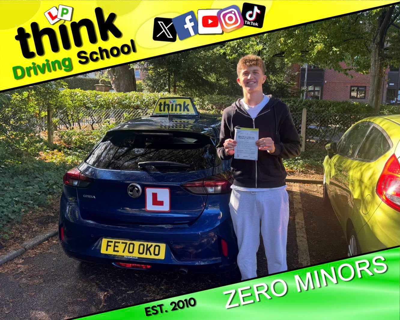 Driving School Farnborough Passed with think driving school OCTOBER 2026 and left this 5 star review